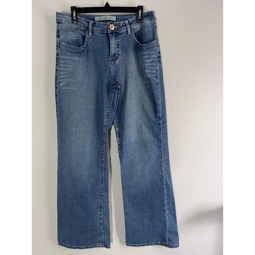 Christopher Blue Stretch Jeans Womens 14 Medium Wash Straight Leg Denim